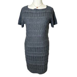 Alex Marie Short Sleeved Sweater Dress, Large, Grey